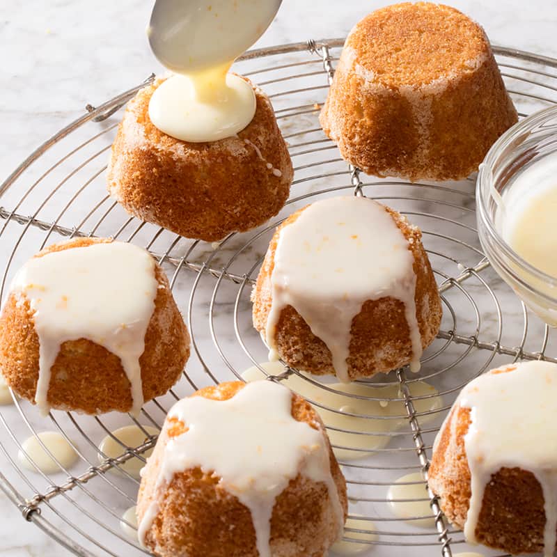 Mini Tea Cakes with Citrus Glaze Recipe for Kids America's Test